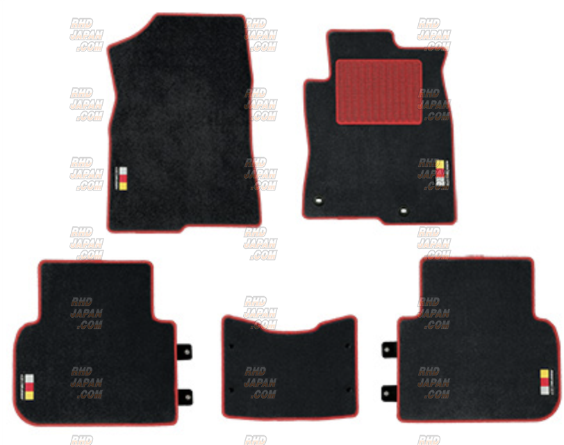 Mugen Sports Floor Mat Black X Red - Civic FL1 LX Civic Type-R FL5